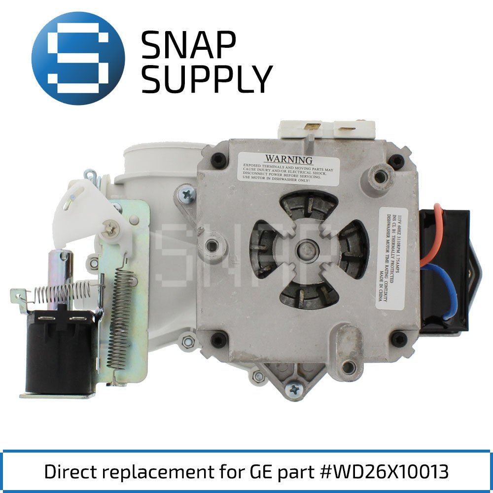 Replacement Dishwasher Pump & Motor for SNAP Supply WD26X10013 - Snap Supply
