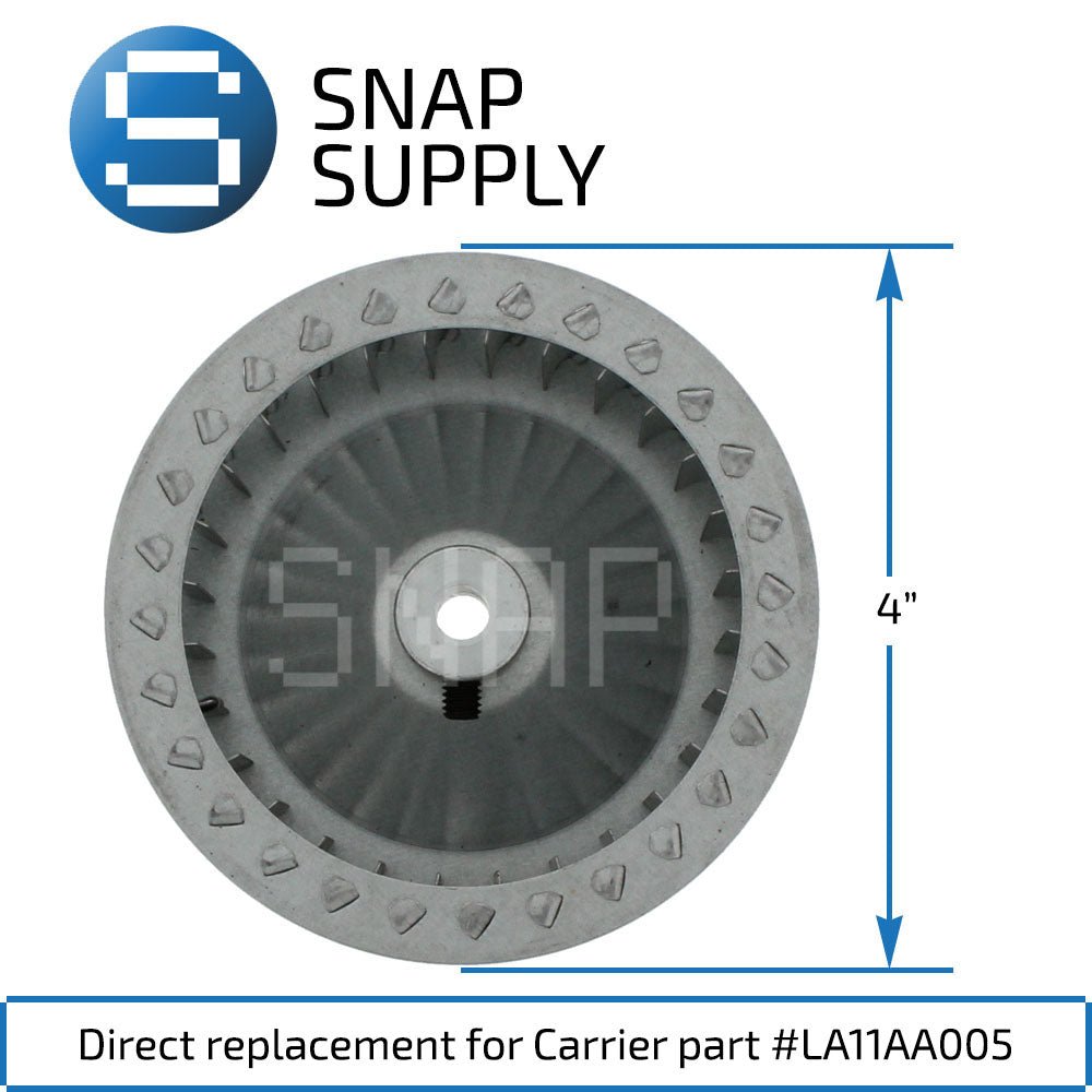 Replacement Inducer Motor Blower Wheel for SNAP Supply LA11AA005 - Snap Supply