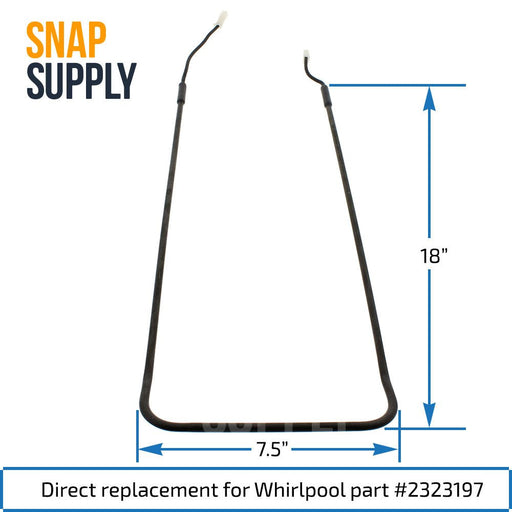 2323197 Defrost Heater for Whirlpool - Snap Supply--Defrost Heater-Retail-