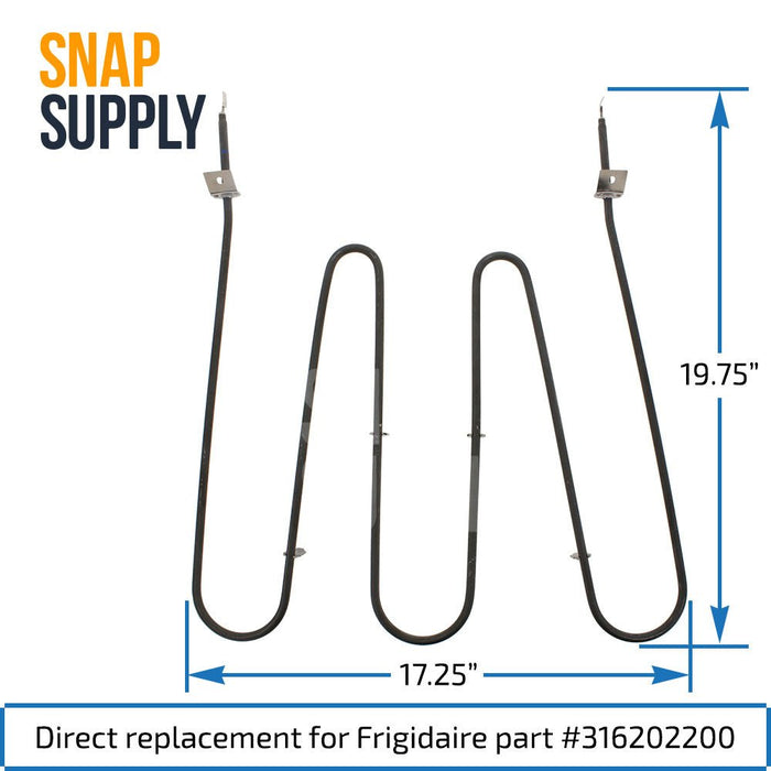 316202200 Bake Element for Frigidaire - Snap Supply--Bake Element-Oven-Retail