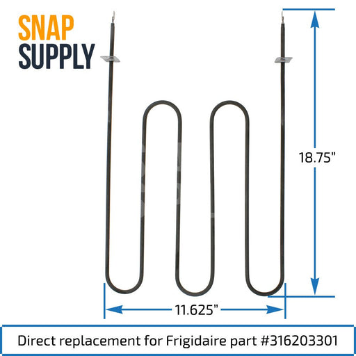 316203301 Broil Element for Frigidaire - Snap Supply--Broil Element-Oven-Retail