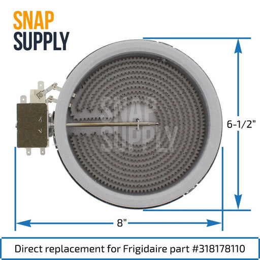318178110 Surface Element for Frigidaire - Snap Supply--Oven-Radiant Element-Retail