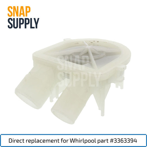 3363394 Washer Pump for Whirlpool - Snap Supply--Retail-Test product-Washer