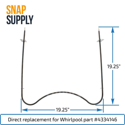 4334146 Bake Element for Whirlpool - Snap Supply--Bake Element-Oven-Retail