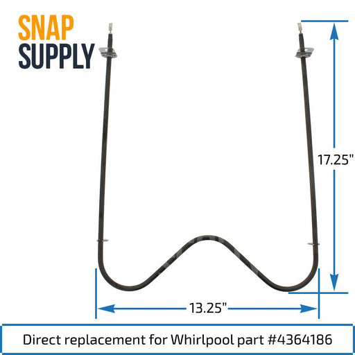 4364186 Bake Element for Whirlpool - Snap Supply--4364186-AP6009278-Bake Element