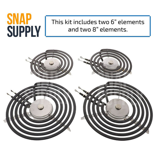 5304516159KIT Surface Element Kit (2) 5304516159 & (2) 5304516160 for Frigidaire - Snap Supply--Retail-Surface Element-