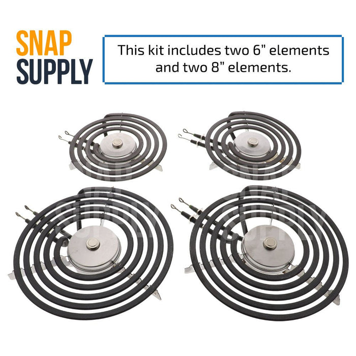 5304516159KIT Surface Element Kit (2) 5304516159 & (2) 5304516160 for Frigidaire - Snap Supply--Retail-Surface Element-