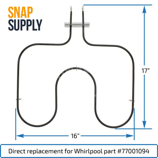 77001094 Bake Element for Whirlpool - Snap Supply--Bake Element-Oven-Retail
