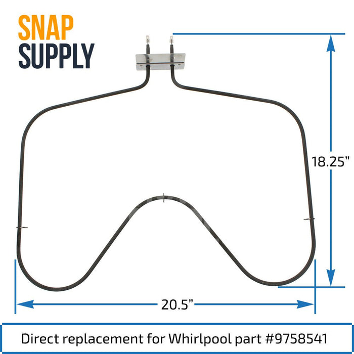 9758541 Bake Element for Whirlpool - Snap Supply--Bake Element-Oven-Retail