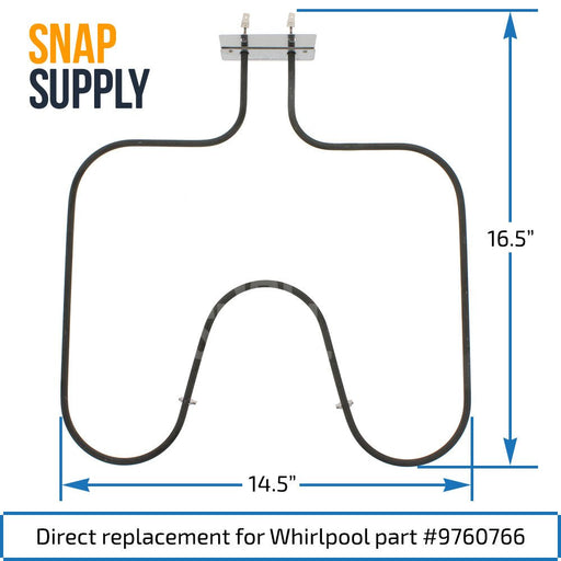 9760766 Bake Element for Whirlpool - Snap Supply--Bake Element-Oven-Retail