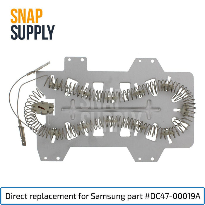 DC47-00019A DC47-00018A DC96-00887A Dryer Element & Thermostat Kit for Samsung - Snap Supply--Dryer Element-express-Heating Element