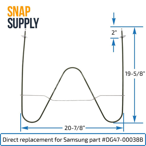 DG47-00038B Bake Element for Samsung - Snap Supply--Bake Element-Oven-Retail