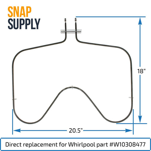 W10308477 Bake Element for Whirlpool - Snap Supply--Bake Element-Oven-Retail