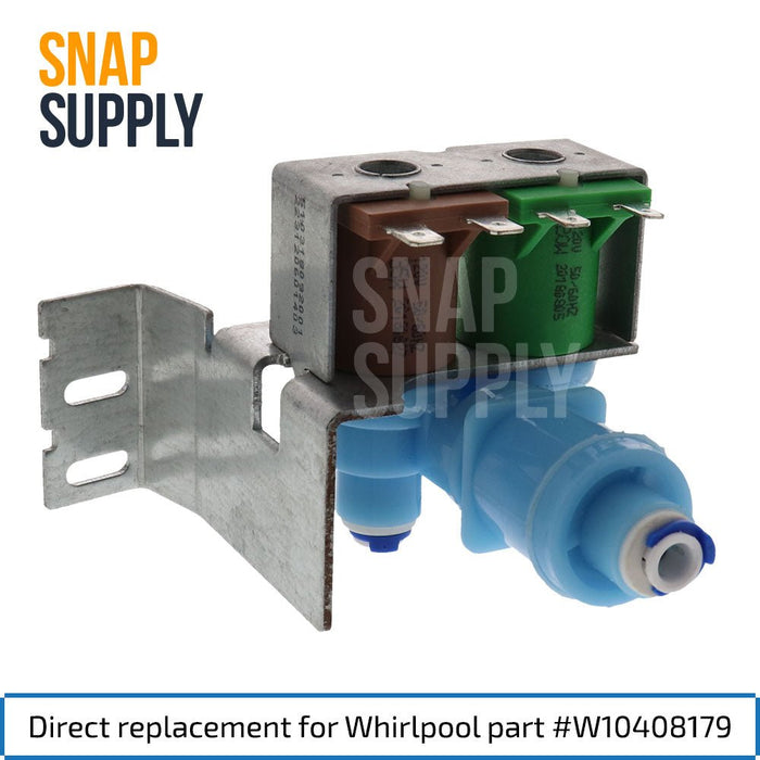 W10408179 Water Inlet Valve for Whirlpool - Snap Supply--express-Retail-Water Valve
