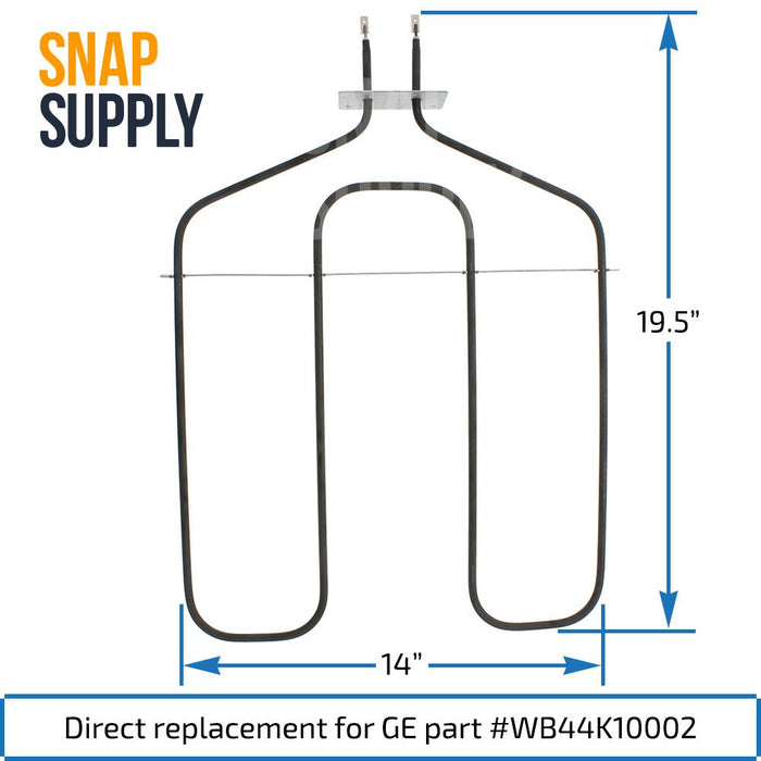WB44K10002 Broil Element for GE - Snap Supply--Broil Element-Oven-Retail