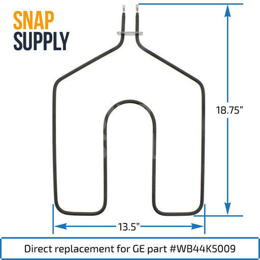 WB44K5009 Broil Element for GE - Snap Supply--Broil Element-Oven-Retail