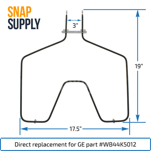 WB44K5012 Bake Element for GE - Snap Supply--Bake Element-Oven-Retail