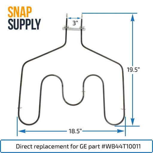 WB44T10011 Bake Element for GE - Snap Supply--Bake Element-Oven-Retail