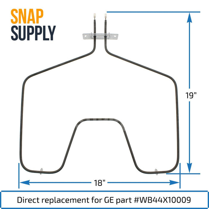 WB44X10009 Bake Element for GE - Snap Supply--Bake Element-Oven-Retail