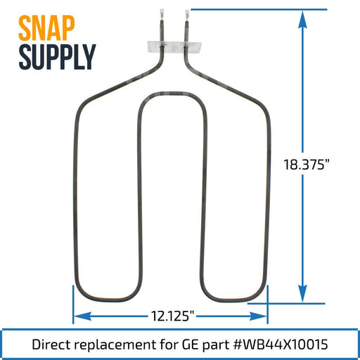 WB44X10015 Broil Element for GE - Snap Supply--Broil Element-Oven-Retail
